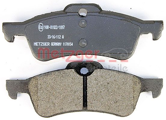 METZGER 1170154 Bremsbelagsatz, Scheibenbremse